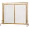 33.5" Gold Metal Geometric Single Panel Fireplace Screen